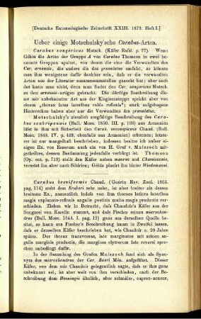 Ueber einige Motschulsky'sche Carabus