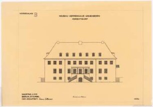 Herrenhaus Hohenborn bei Kassel Umbau: Westansicht B 1:100