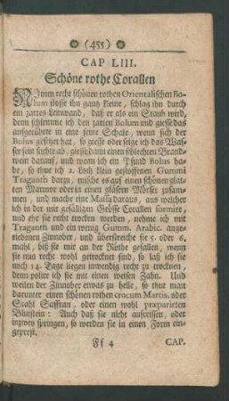 Cap. LIII. Schöne rothe Corallen