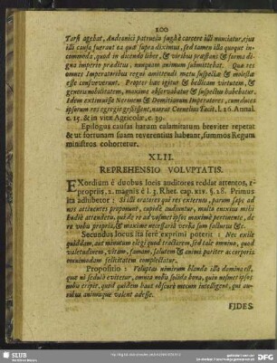 XLII. Reprehensio Voluptatis