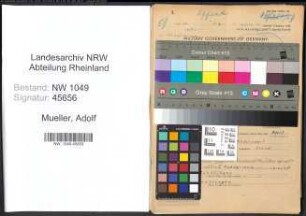 Entnazifizierung Adolf Mueller , geb. 15.04.1902 (Lehrer)