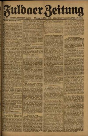 Ausgabe vom Montag, den 31. März 1919.