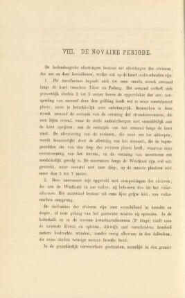 VIII. De novaire periode