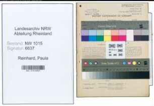 Entnazifizierung Paula Reinhard , geb. 27.09.1896 (Kauffrau)