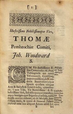 Naturalis historia telluris : ill. & aucta ; una cum ejusdem defensione praesertim contra nuperas objectiones D. El. Camerarii Med. Prof. Tubingensis ad illustrissimum & nobilissimum virum Thomam Pembrochiae comitem &c