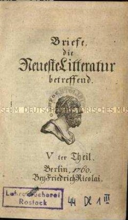Briefe, die neueste Literatur betreffend, Jg. 1760