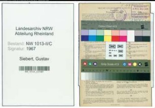 Entnazifizierung Gustav Siebert , geb. 22.02.1891 (Baugeschaeft)