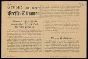 Neutrale und andere Presse-Stimmen