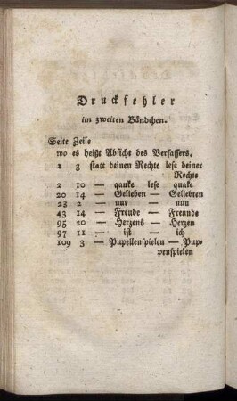 Druckfehler im zweiten Bändchen.