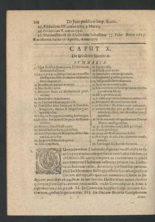 Caput X. De Electore Saxoniae.