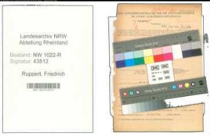 Entnazifizierung Friedrich Ruppert , geb. 10.03.1904 (Stadtangestellter)