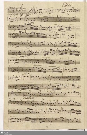 1778. Aria: Scalza al suon di rozze avene / Seydelmann, F.
