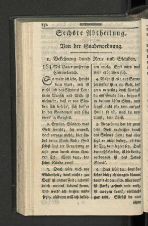 Sechste Abtheilung. Von der Gnadenordnung.