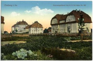 Freiberg. Kasernengebäude des Infanterie-Regiments 182