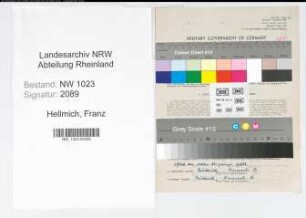 Entnazifizierung Franz Hellmich , geb. 25.06.1899 (Angestellter)