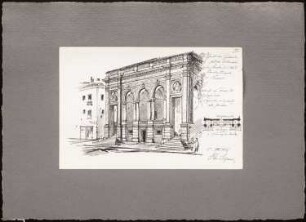 Reiseskizzen aus Pompeji, Neapel und Rom: S. Maria della Sapienza, Neapel. Perspektivische Ansicht