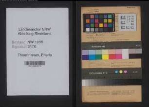 Entnazifizierung Frieda Thoennissen , geb. 22.11.1891 ()