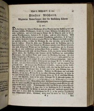 Fünfter Abschnitt. Allgemeine Anmerkungen über die Auflösung höherer Gleichungen.