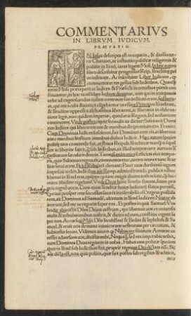Commentarius In Librum Iudicum.