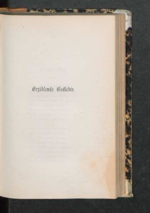Erzählende Gedichte
