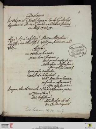 Vita et conversio sancti Guilelmi Aquitaniae ducis, lat. Schauspiel mit Musik