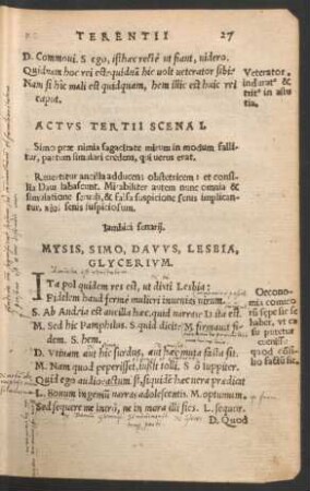 Actus Tertii Scena I.