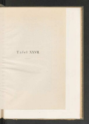 Tafel XXVII.