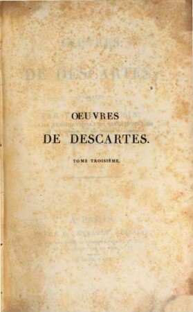 Oeuvres de Descartes, 3