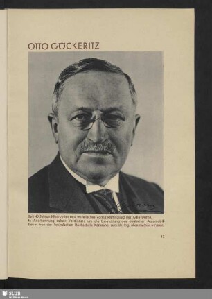 Porträt von Otto Göckeritz