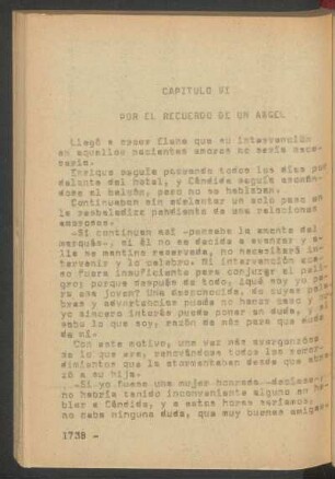 Capítulo VI - Por el recuerdo de un ángel