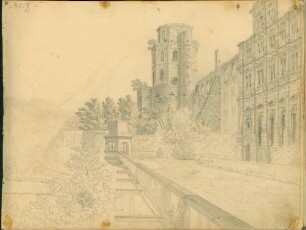 [Schloss in Heidelberg, Terrasse zur Stadt]