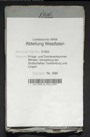 Erteilung der Schuldkonsense für den Kolonen Albert Grone, Bauerschaft Wechte, Kirchspiels Lengerich