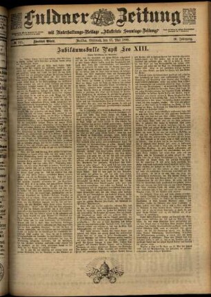 Zweite Ausgabe vom Mittwoch, den 17. Mai 1899.