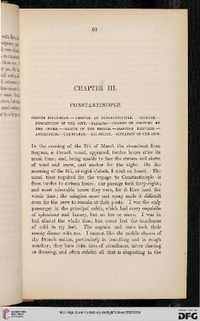 Chapter III: Constantinople