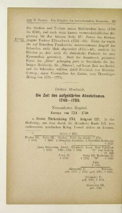 Dritter Abschnitt. Die Zeit des aufgeklärten Absolutismus. 1740-1789
