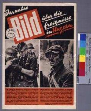 Illustrierte Propagandaschrift über die Beteiligung ehemaliger Faschisten am Aufstand in Ungarn