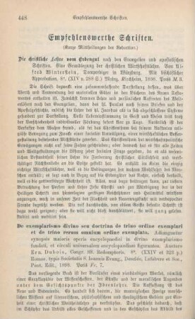 448-458 Empfehlenswerthe Schriften