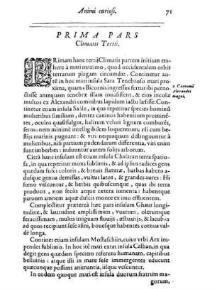 Prima Pars Climatis Tertii. - Qvinta Pars Climatis Tertii.