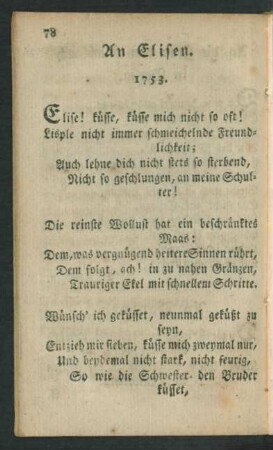 An Elisen. 1753.