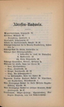 Adressen-Nachweis