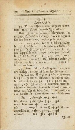 §. 3. Subtractio