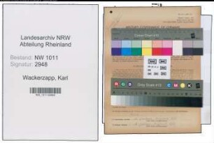 Entnazifizierung Karl Wackerzapp , geb. 21.07.1905 (Schuhmacher)