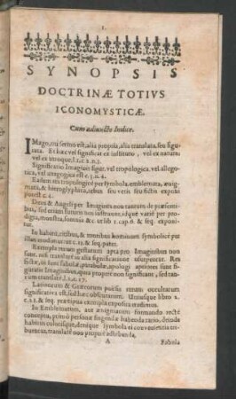 Synopsis doctrinae totius iconomysticae.
