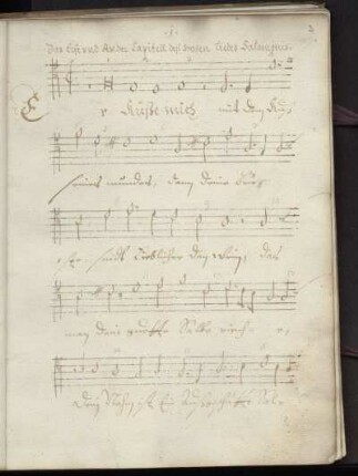 Daß Erst und Ander Capitell deß Hohen Liedes Salomonis