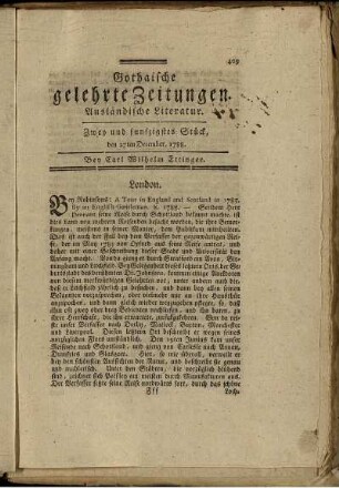 Zwey und funfzigstes Stück, den 27ten December, 1788.