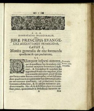 Caput. I. Monita generalia de rite formanda quaestione & ejus probatione.