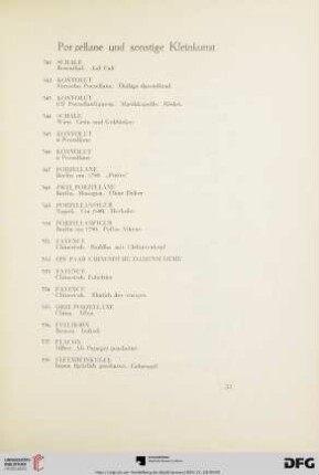 Porzellane und sonstige Kleinkunst (Nr. 341-399)