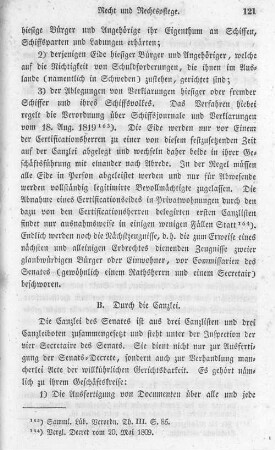 B. Durch die Canzlei.