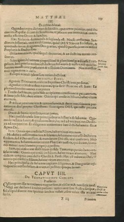 Caput IIII. De Tentationibus Christi.