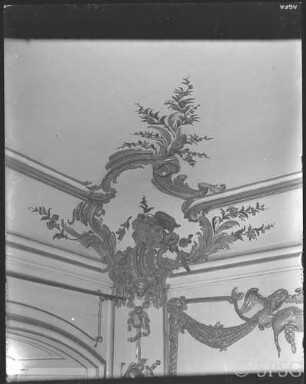 Potsdam, Neues Palais, Oberes Fürstenquartier, Jagdkammer, R.:259, Detail der Nordostecke